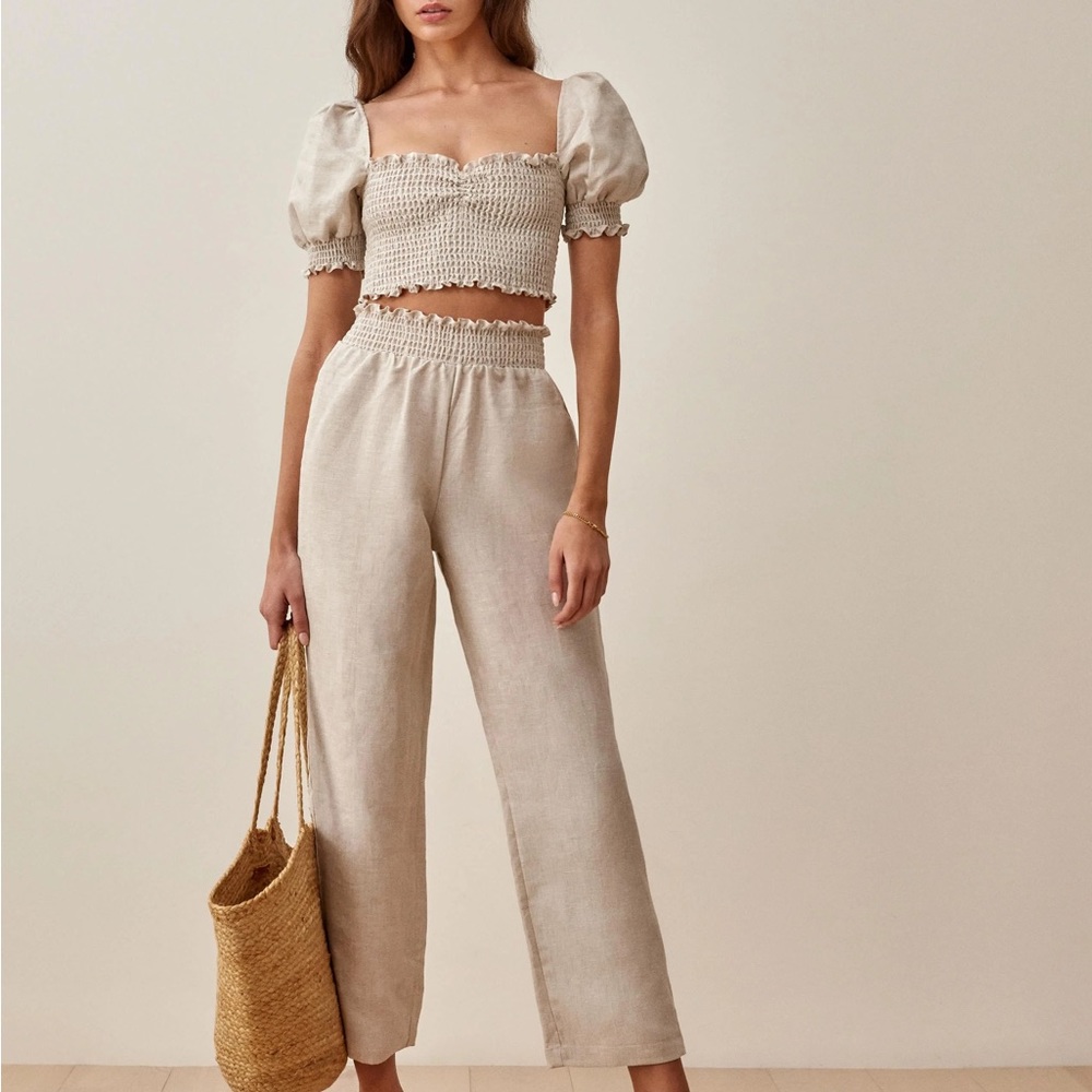 Mora Linen Two Piece Set by Reformation